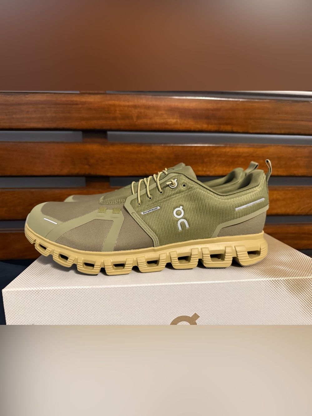 BRAND NEW* On Cloud 6 Waterproof Olive Safari 3MF10062231 Men's Sz 11.5 - Picture 5 of 6
